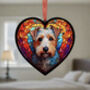 Lakeland Terrier Stained Glass Effect Heart Suncatcher, thumbnail 5 of 5