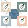 Giant Trogon Moon Art Print – Vintage Japandi Style – Range Of Colours, thumbnail 2 of 8