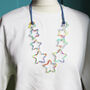 Printed Acrylic Geometric Star Necklace, thumbnail 4 of 9