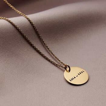 Personalised Disc Name Necklace, 3 of 6