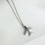 Sterling Silver Plane Pendant Necklace, thumbnail 1 of 4