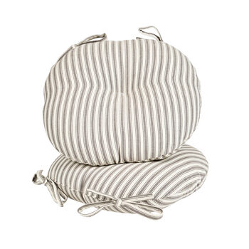 Round Cotton Stripe Garden Seat Pads, 2 of 5