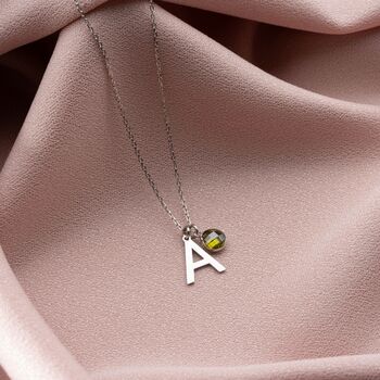 Initial And Birthstone Necklace, 9 of 11
