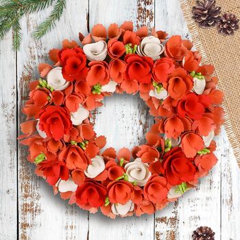 Winter Roses Christmas Wreath, 3 of 5