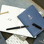 Set Of Two A6 Navy Notebooks With Pen Illustrations, thumbnail 1 of 4