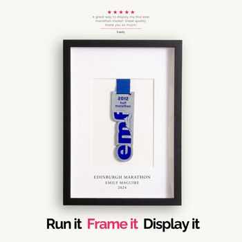 Personalised Marathon Medal Display Frame, 2 of 8