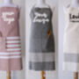 Personalised Cotton Apron, Tea Towels, Cotton Anniversary Gift, thumbnail 3 of 12