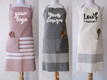 Personalised Cotton Apron, Tea Towels, Cotton Anniversary Gift, 3 of 12