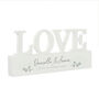 Personalised Botanical Wooden Love Block Sign Ornament, thumbnail 4 of 4