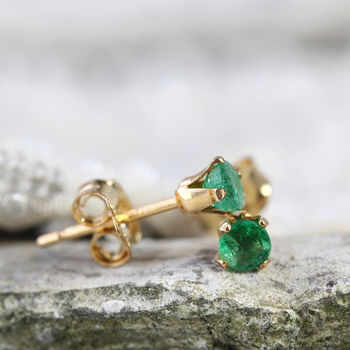 Emerald Stud Earrings, 2 of 8