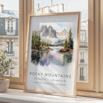 Travel Destination Poster For Rocky Mountains Colorado, 2 of 7