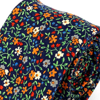 Blue Abena Multicoloured Floral Tie, 3 of 3