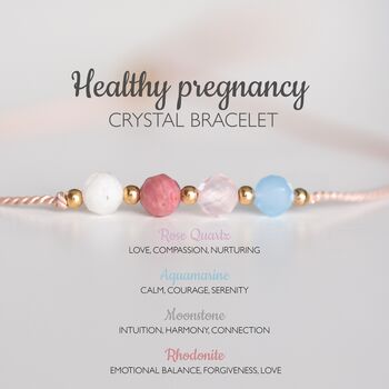 Healthy Pregnancy Bracelet – Crystal Gift For Expecting Mum, Mum To Be Gifts, 3 of 6