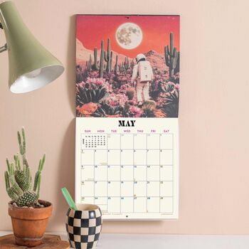2027 Wall Calendar | Retro Future Spacescapes | Sunday Start, 3 of 4