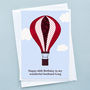 'Hot Air Balloon' Personalised Birthday Card, thumbnail 2 of 3