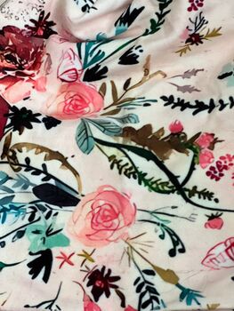 Soft Floral Chemo Headwear Beanie Hat Bandana, 6 of 7