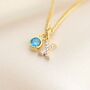 Gold Sparkle Kiss Birthstone Necklace, thumbnail 4 of 8
