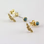 Two Way Turquoise And Crystal Wing Earrings, thumbnail 4 of 9