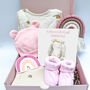 Rainbow Baby Girl Set With Personalised Card, thumbnail 2 of 7