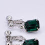 Emerald Green May Birthstone Clip On Earrings, thumbnail 3 of 5