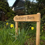 Wooden Engraved Driveway Sign Pointing, thumbnail 2 of 10
