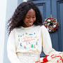 'Merry Christmas' Retro Sweatshirt Jumper, thumbnail 1 of 10