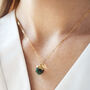 Personalised Emerald May Birthstone Necklace, thumbnail 1 of 5
