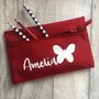 Personalised Child's Name Butterfly School Pencil Case, thumbnail 1 of 3