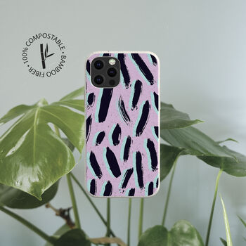 Neon Strokes Eco Friendly, Biodegradable Phone Case, 6 of 9