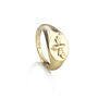 Bee Signet Ring In Gold Vermeil, thumbnail 1 of 4