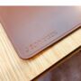Personalised Leather Mouse Mat, Conker Brown, thumbnail 4 of 12