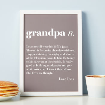 Gift For Grandad Personalised Grandad Definition Print, 2 of 4