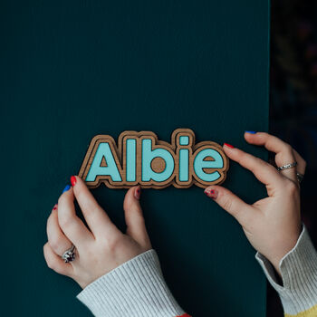 Personalised Children's Name Plaque Bold Font, 6 of 6