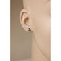 Black Trefoil Stud Earrings, thumbnail 5 of 5