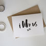 'I Like Us' Valentine's Card, thumbnail 2 of 2