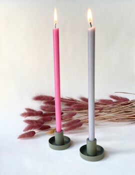 Taper Candle Holder With Three Taper Candles, 3 of 3