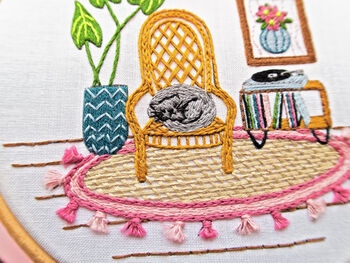 Cat Nap Modern Embroidery Kit, 7 of 7