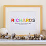 Family Surname Personalised Print, thumbnail 4 of 7
