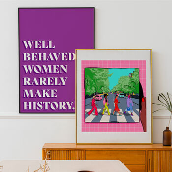 Abbey Road Feminist Illustrated Print, 5 of 5