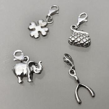 Set Of Three Sterling Silver Charms, 4 of 7