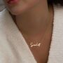 Dainty Name Necklace With Box Chain, thumbnail 8 of 11