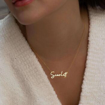 Dainty Name Necklace With Box Chain, 8 of 11