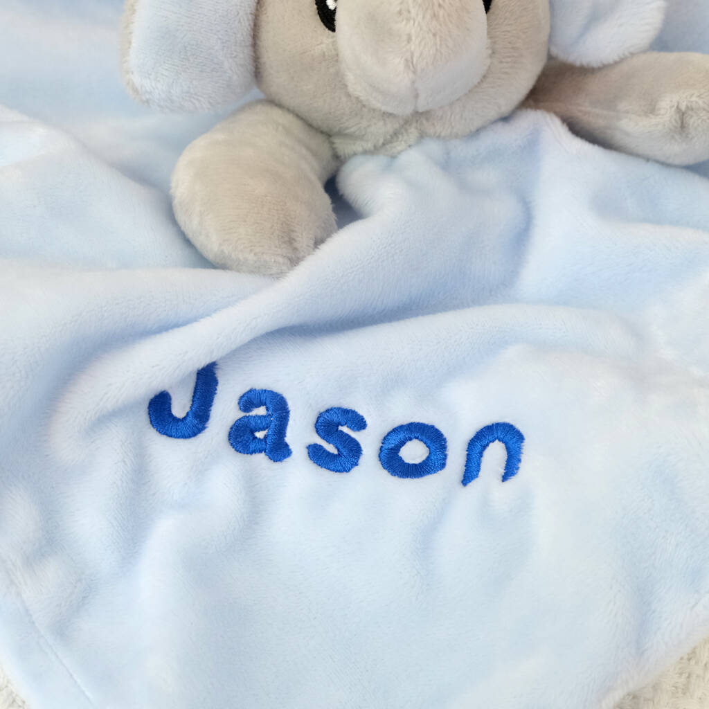 Personalised Baby Blue Elephant Comforter By KEEDD