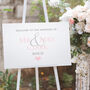 Personalised Love Heart Welcome To Our Wedding Sign, thumbnail 1 of 2