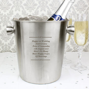 Any Message Personalised Ice Bucket, 2 of 3