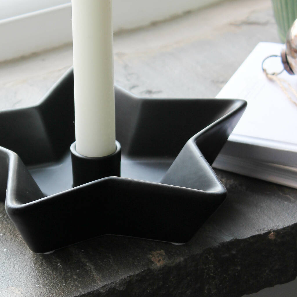 Black Star Candlestick Holder By Marquis & Dawe