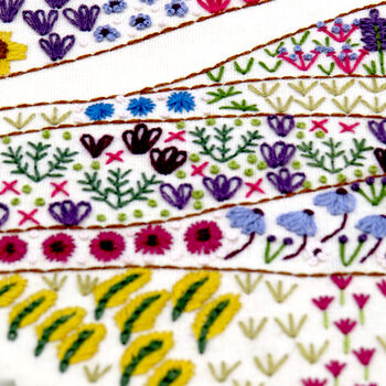 Flower Meadow Cottage Hand Embroidery Kit, 4 of 11