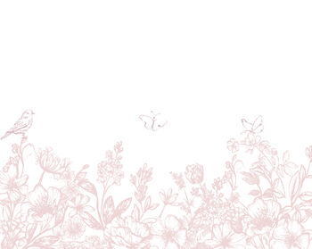 Soft Pink Secret Garden Wallpaper, 2 of 3