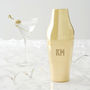 Personalised Initials Brass Cocktail Shaker, thumbnail 1 of 4