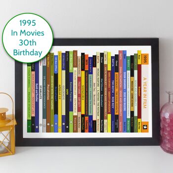 30th Birthday Personalised Print Movie Gift 1995, 11 of 11